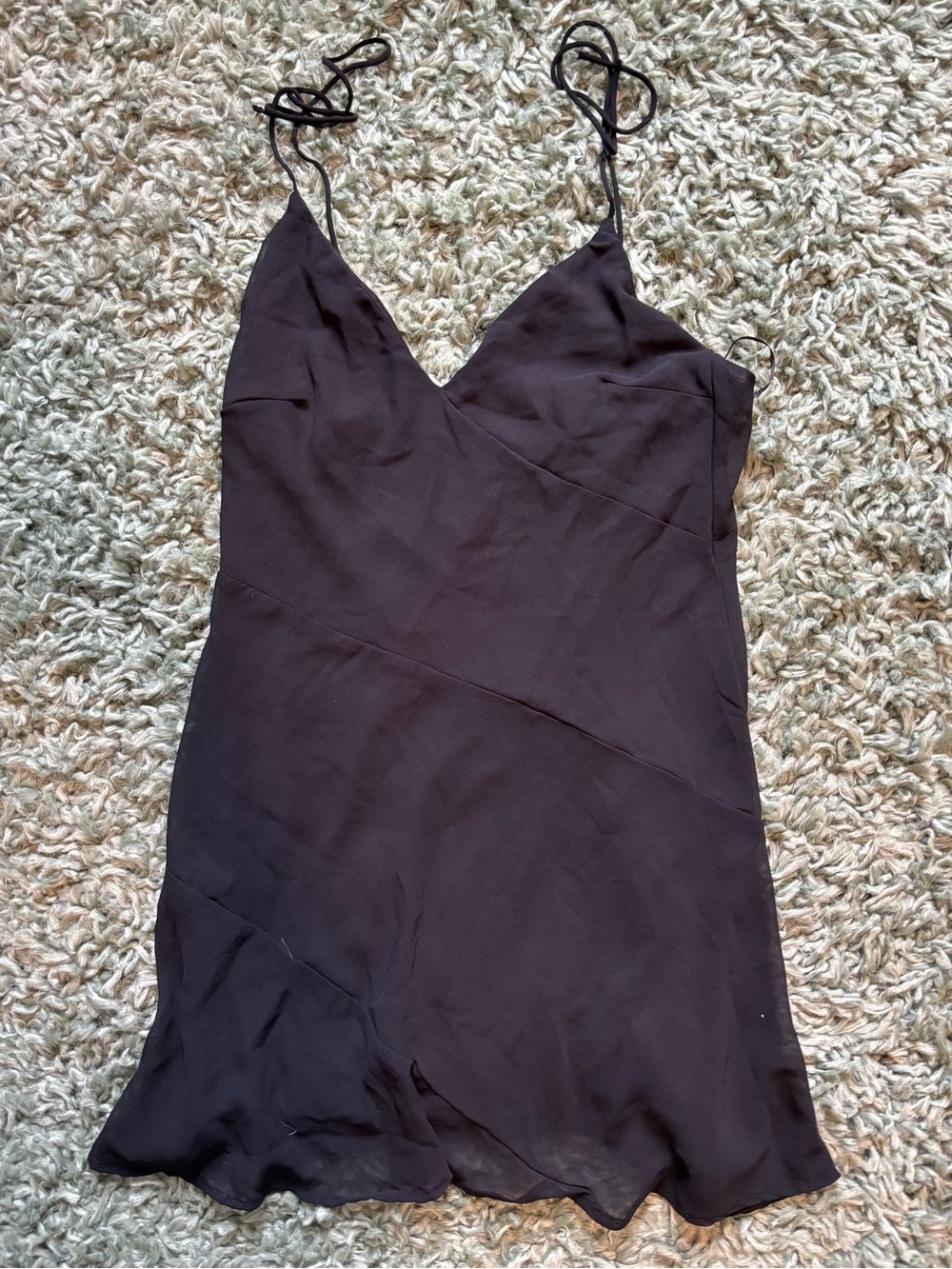 🖤Black Tie Strap Mini Dress